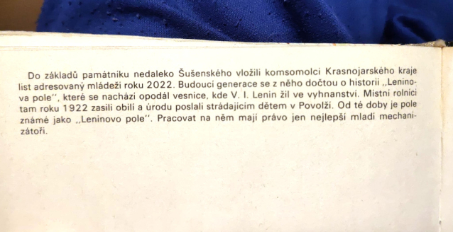 Co vložili sovětští komsomolci do Leninova pomníku v sibiřském Šušenskoje?