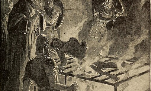 Svatý Vavřinec neboli Laurentius zemřel na roštu nad ohněm Svatý Vavřinec neboli Laurentius zemřel na roštu nad ohněm