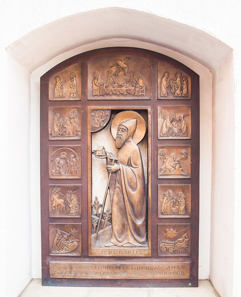 Relief svatého Vintíře v Bakonybél, Maďarsko.