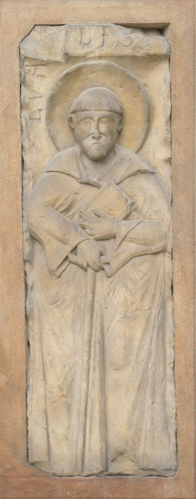 Náhrobní kámen svatého Vintíře, basilika svaté Markéty, Břevnovský klášter, Praha.
