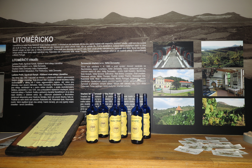 Vinařská expozice v Litoměřickém hradu.