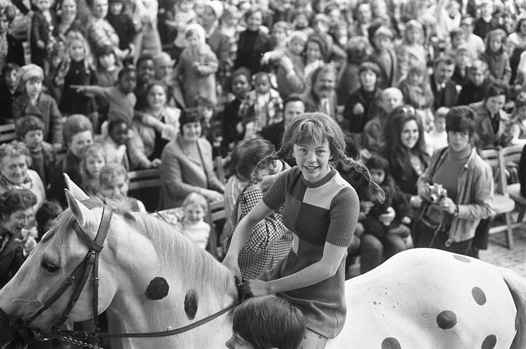 Pipi Dlouhá Punčocha (Inger Nilsson) na turné v Holandsku 1972.