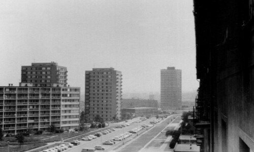 Jihlavská ulice na okraji Pankrácké pláně v Praze Jihlavská ulice na okraji Pankrácké pláně v Praze