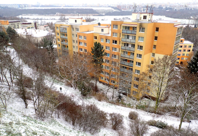 První sníh v Praze 2025