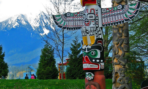 Totemový háj Stanley Park Vancouver