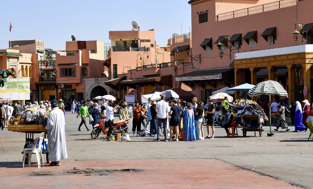 Marrakesh, trh Jemaa el-Fnaa.