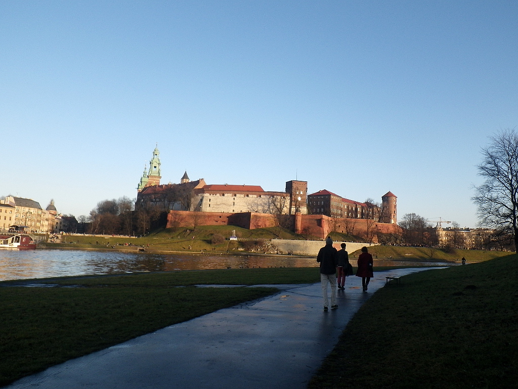 Krakov, legendární hrad Wawel.