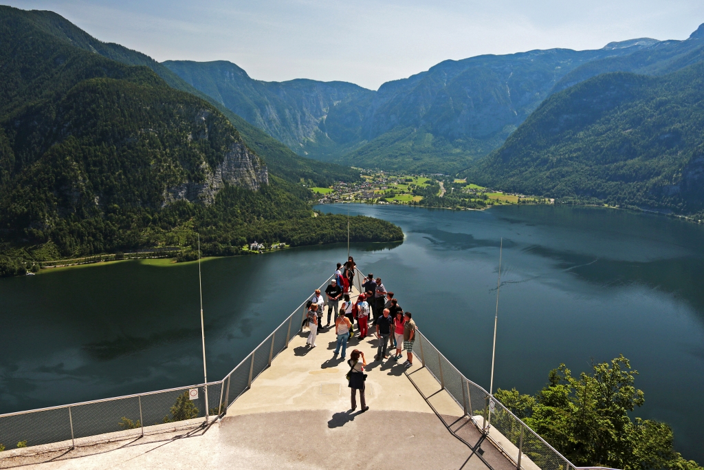 Obertraun, přístaviště na Hallstätter See.