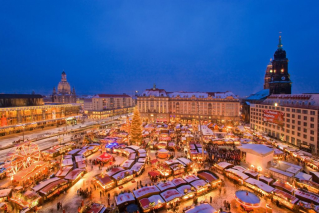 Vánoční trh Štrýclmark / Striezelmarkt v Drážďanech