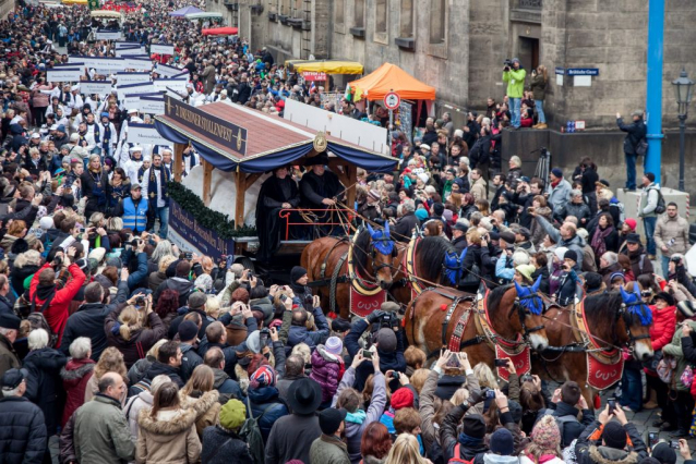 Vánoční trh Štrýclmark / Striezelmarkt v Drážďanech