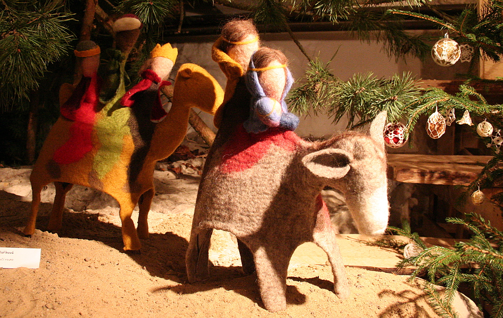 Vánoční výstava v Betlémské kapli. Tři králové.