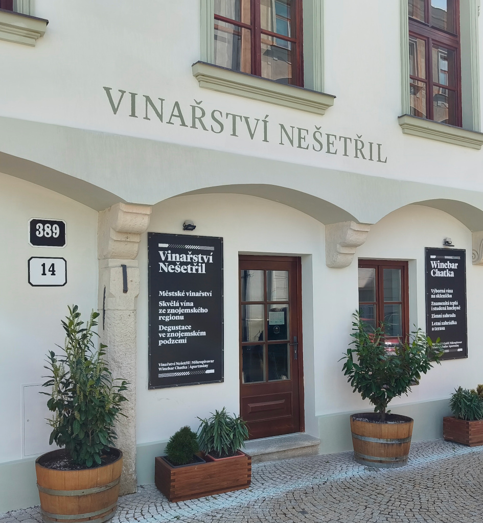 Vinařství a pivovar Nešetřil ve Znojmě.
