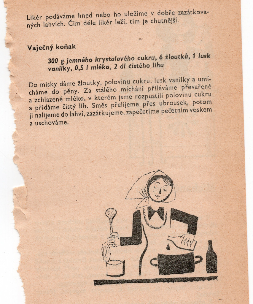 Příprava vaječného koňaku.
