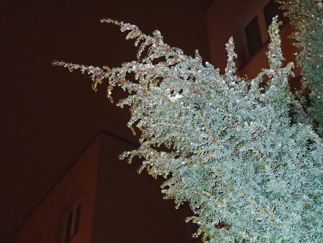 První sníh v Praze 2014