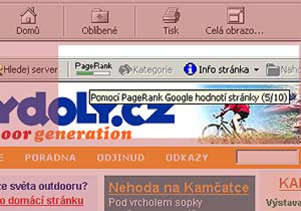 Vyhledávač Google vysoko hodnotí Horydoly.cz