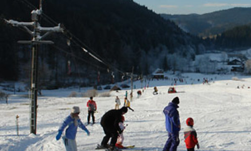 První lyžování na Zlínsku