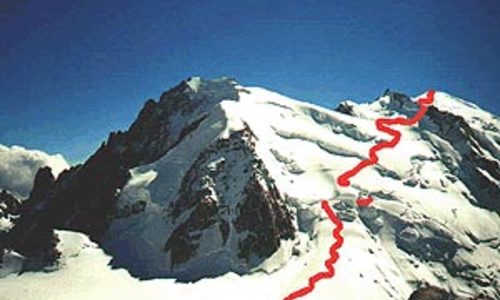 Mont Blanc od sedla Midi Mont Blanc od sedla Midi
