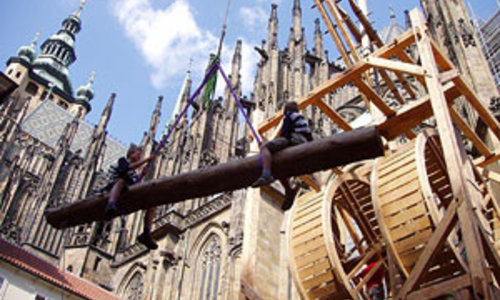 Středověký jeřáb na Hradě Středověký jeřáb na Hradě