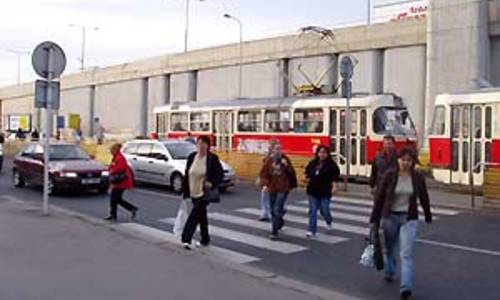 Cyklojízda na straně chodců Cyklojízda na straně chodců