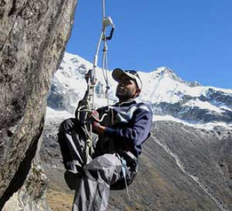 Indický horolezecký tréning
