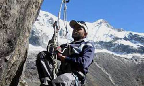 Indický horolezecký tréning