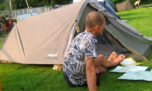 Stany v holandském kempu Stany v holandském kempu