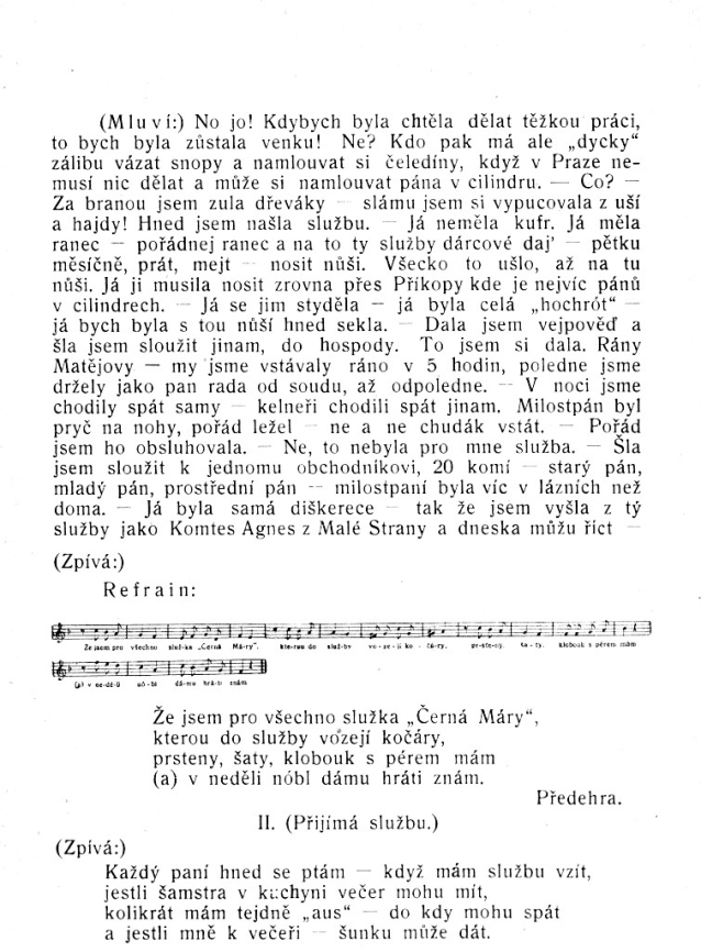 Černá Máry: Práce musí být slušná, abych se moc neumazala