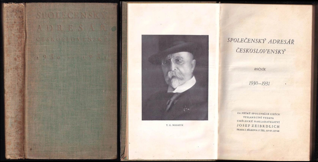 Společenský adresář československý 1930-1931.