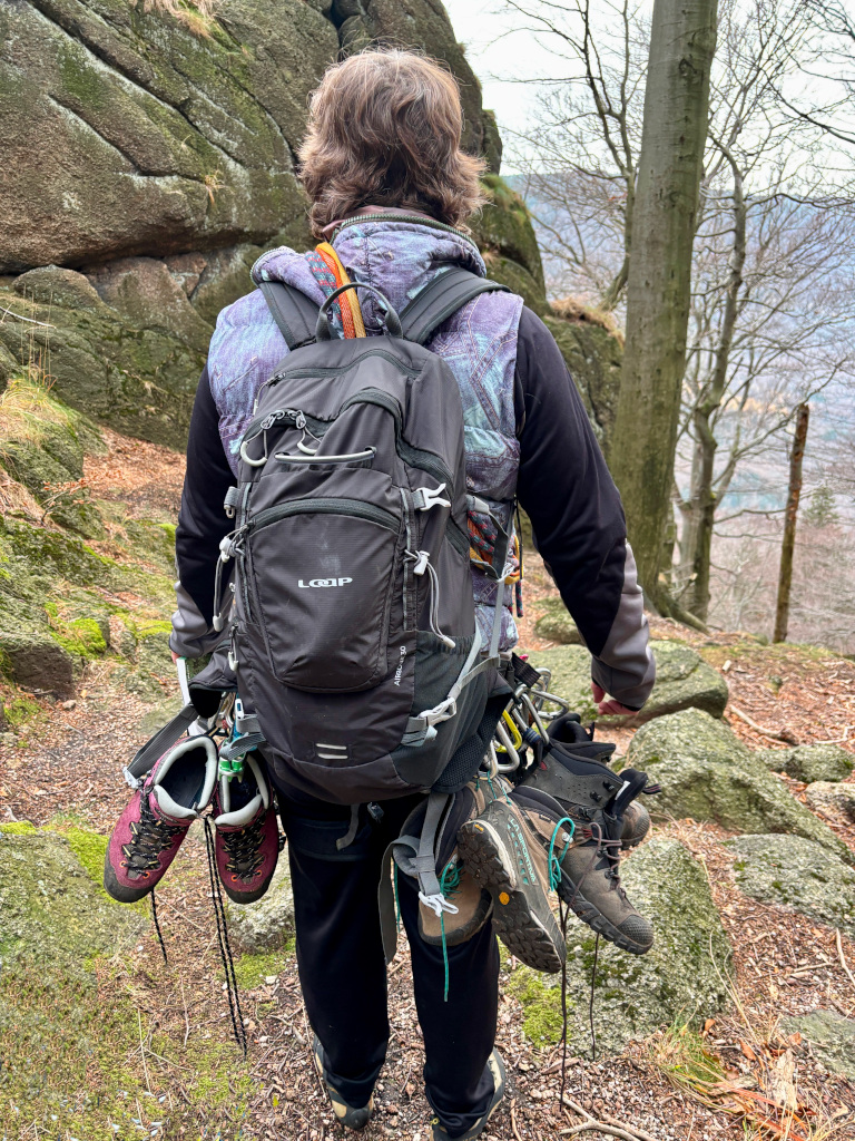 Horolezec pod Supí hlavou.