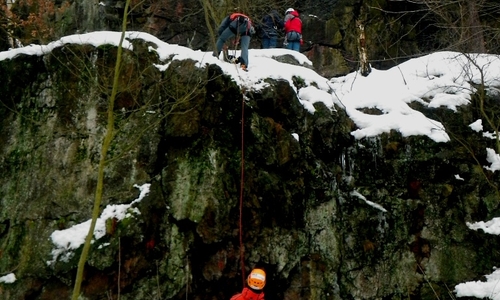 Drytooling v Praze na Kozích hřbetech Drytooling v Praze na Kozích hřbetech