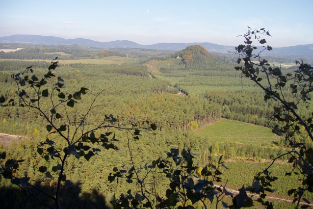 Ještědské panorama na písku