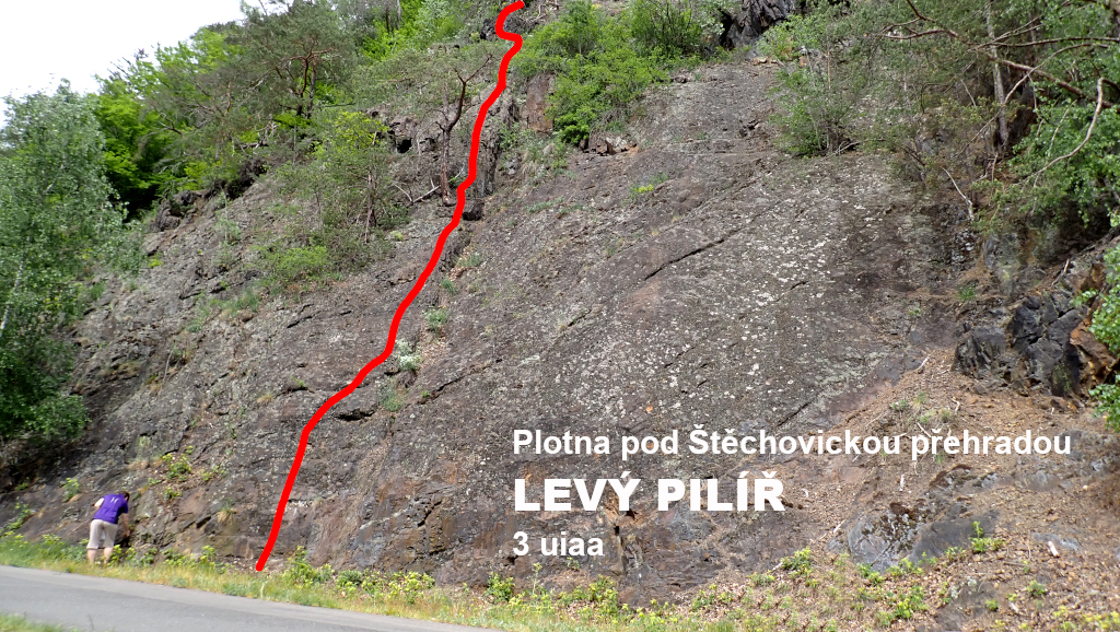 Plotna pod Štěchovickou přehradou, Levý pilíř 3 UIAA.