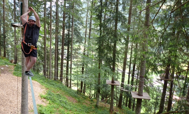 Kletterwelt Kleinarl: lanový park, feráty, flying fox