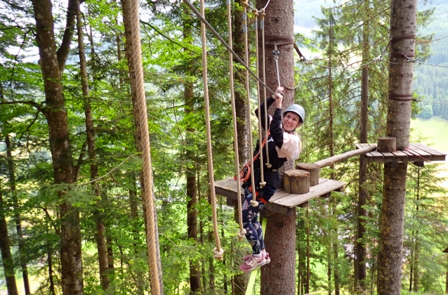 Kletterwelt Kleinarl: lanový park, feráty, flying fox