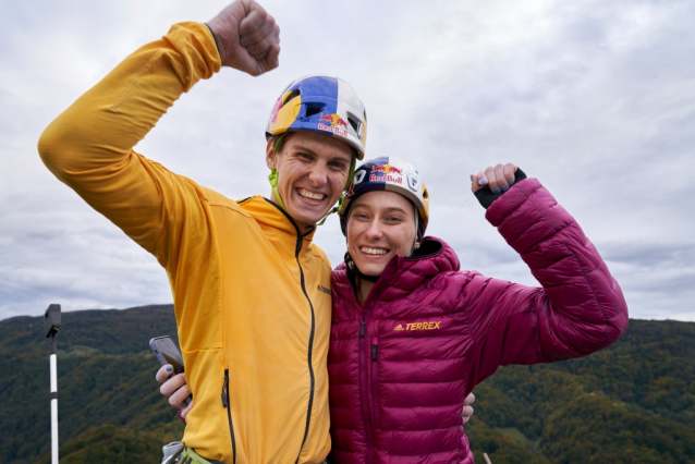 Slovenian duo scale the tallest chimney in Europe which scales 360 metres high