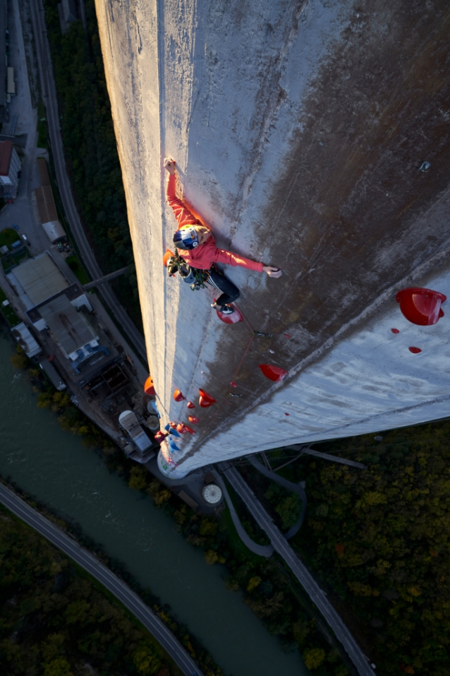 Slovenian duo scale the tallest chimney in Europe which scales 360 metres high