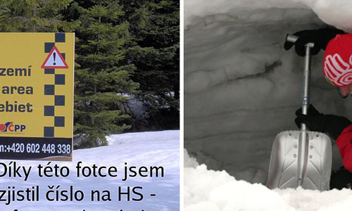 Lavina v Obřím dole Lavina v Obřím dole