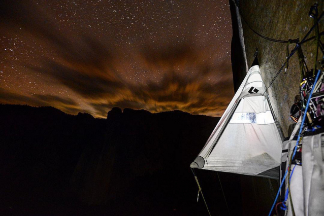 Climber Adam Ondra in the Dawn Wall