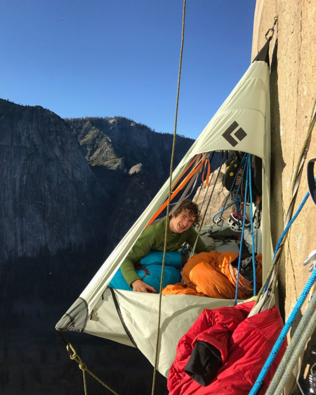 Climber Adam Ondra in the Dawn Wall