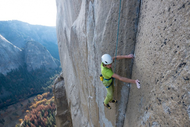 Climber Adam Ondra in the Dawn Wall