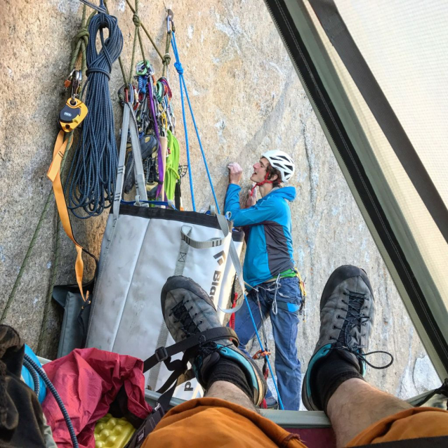 Climber Adam Ondra in the Dawn Wall