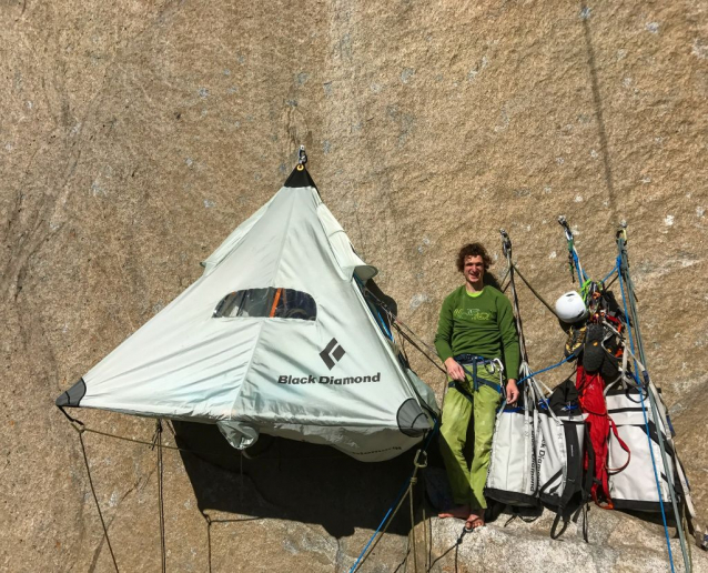 Climber Adam Ondra in the Dawn Wall