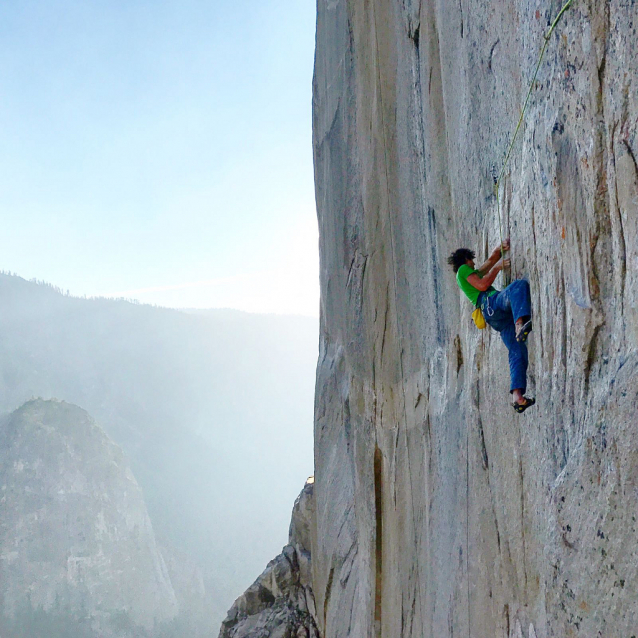 Climber Adam Ondra in the Dawn Wall