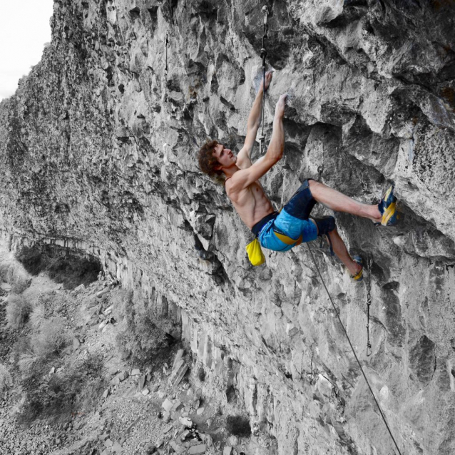 Climber Adam Ondra in the Dawn Wall