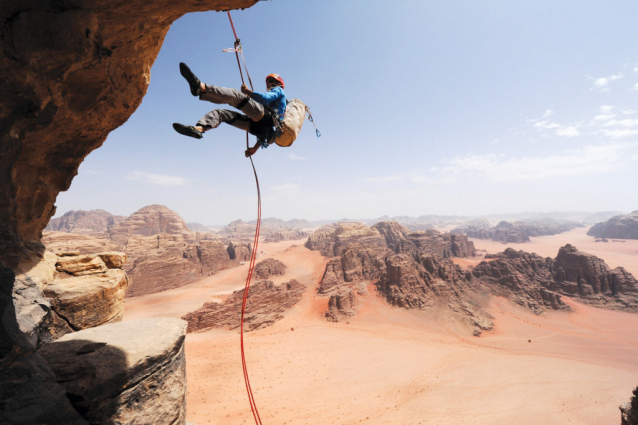Horolezci ve Wadi Rum jsou jordánské jedničky