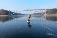 Bruslení mezi Orlíkem a Zvíkovem Bruslení mezi Orlíkem a Zvíkovem