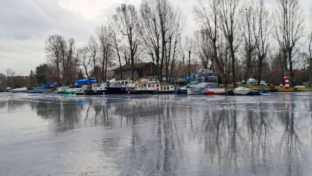 Bruslení na vodě v Libeňském přístavu