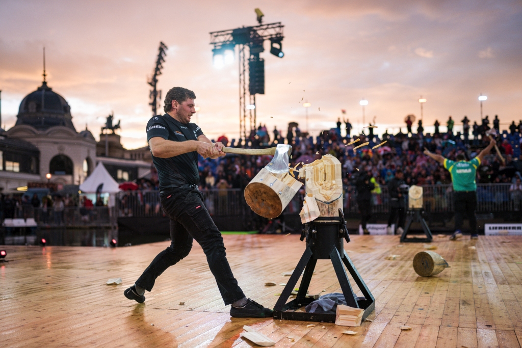 Timbersports Mathew Gower.