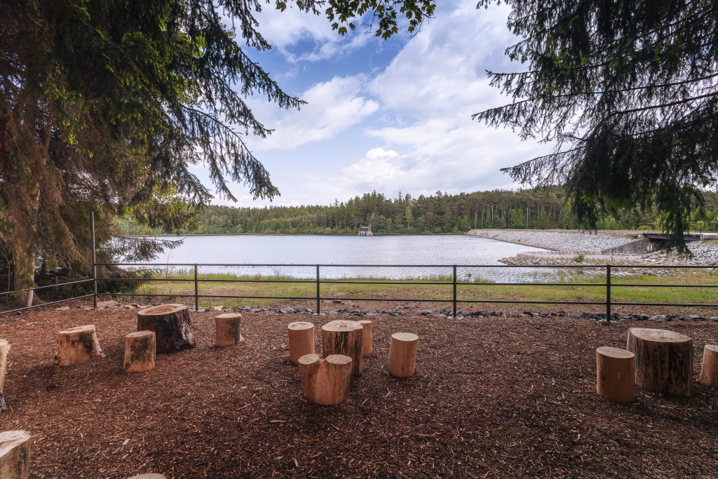 Vyhlídka na vodní nádrž Láz, Brdy.