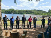 Vyhlídka na přehradu Láz v srdci Brd